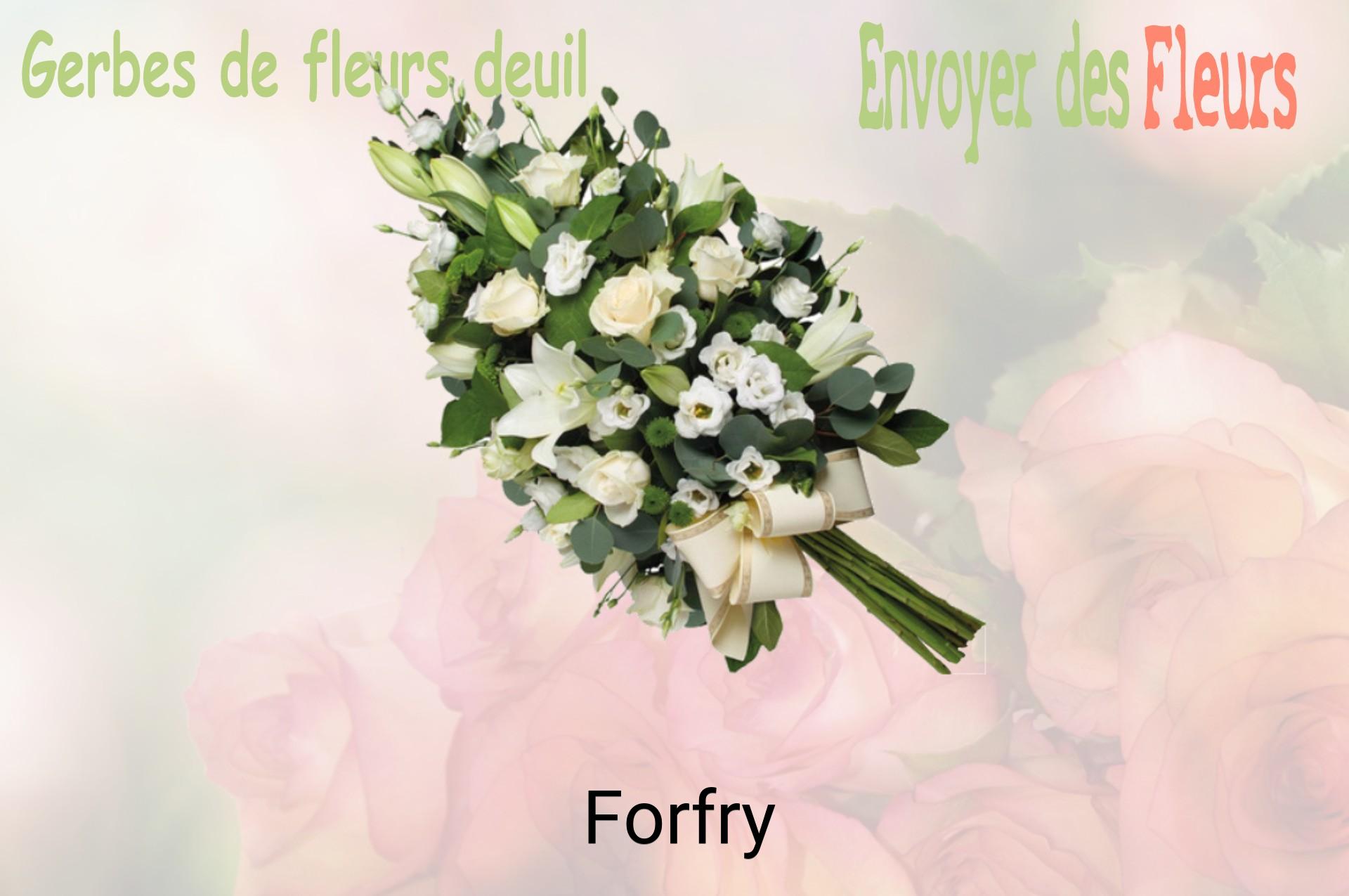 Gerbe de fleurs de deuil livrée à Forfry
